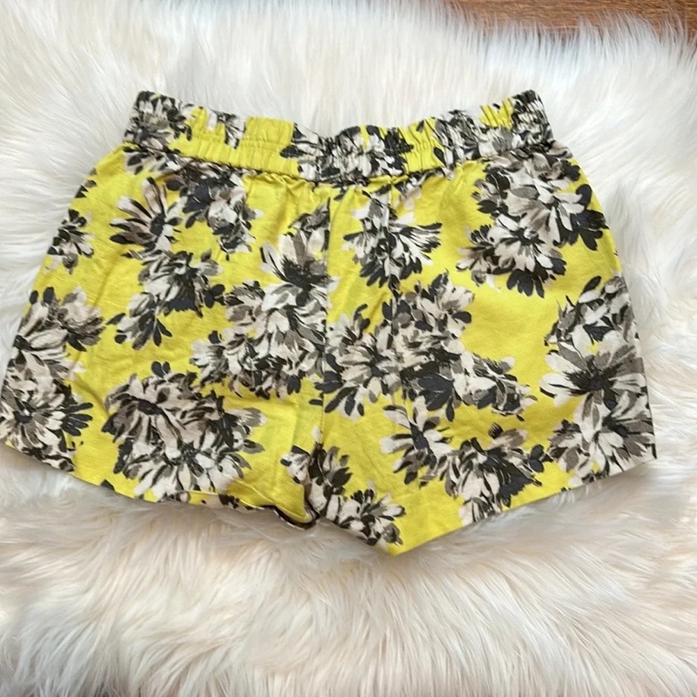 J. Crew Yellow Floral Linen-Blend Boardwalk Shorts - Picture 5 of 5